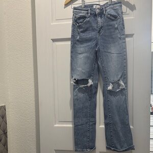 Women's Straight Leg Jeans - Blue